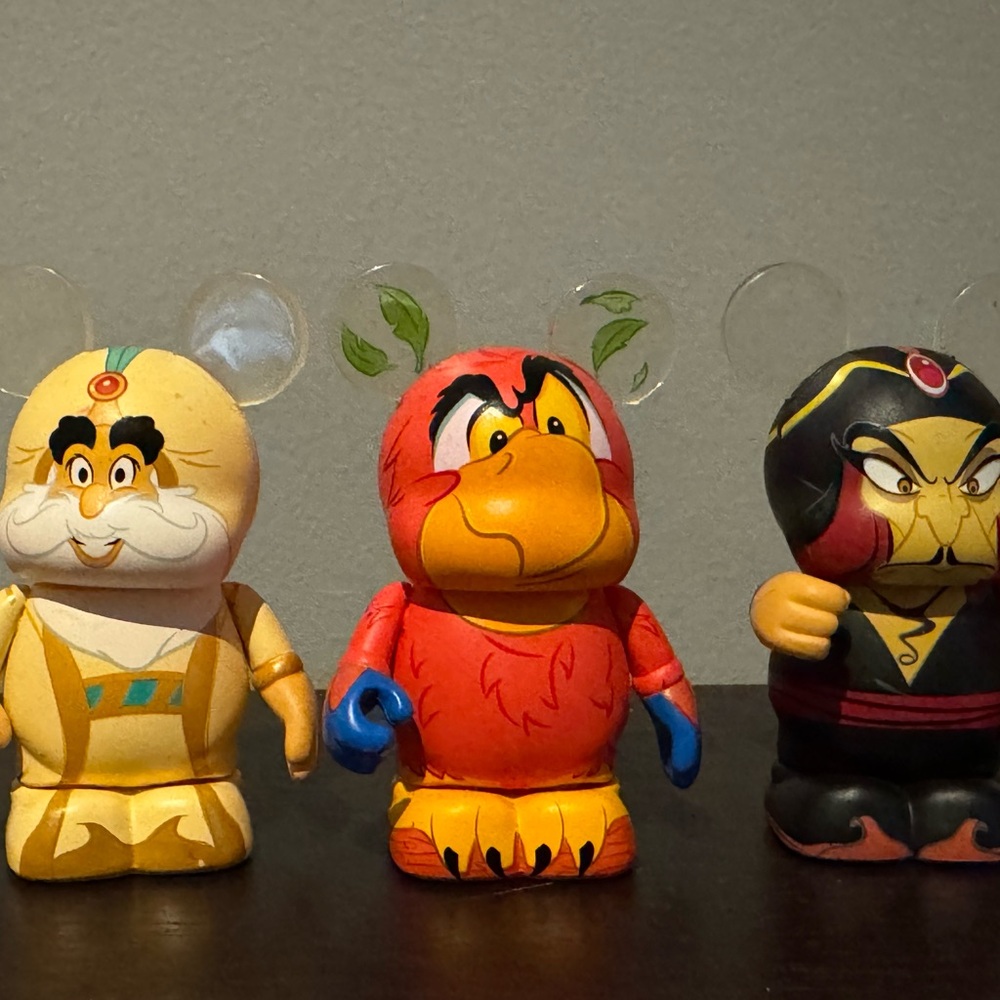 Disney Vinylmation 3” Aladdin Characters Sultan Jafar And Iago